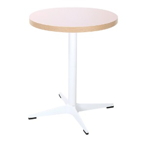 [주문제작] MAT 9004 핑크 우드엣지 원형 테이블